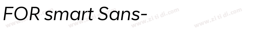 FOR smart Sans字体转换